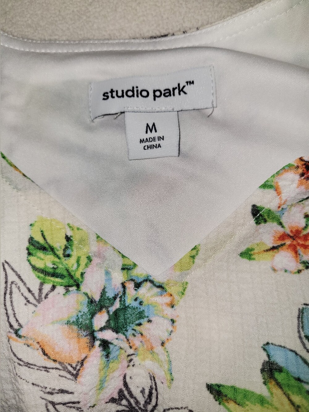 Studio Park Light Floral A-line Cap Sleeve Maxi Dress Size Med Women's - Picture 7 of 10